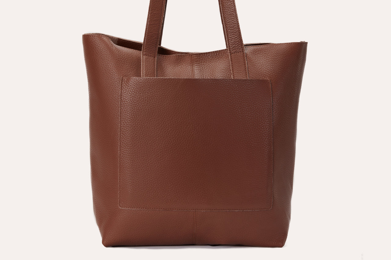 Kiko Journalist Tote Leather Bag for Women Cowhide Pebble - Rosetta Creative Boutique